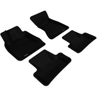 3D MAXpider Custom Fit Kagu Floor Mat (Black) for 2009-2017 Audi Q5 / SQ5-1ST Row 2ND Row