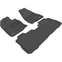 3D MAXpider L1CH01401509 Complete Set Custom Fit All-Weather Floor Mat for Select Chevrolet Equinox/GMC Terrain Models - Kagu Rubber (Black)