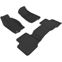 3D MAXpider L1JP00101509 All-Weather Floor Mats for Jeep Grand Cherokee 2005-2010 Custom Fit Car Floor Liners, Kagu Series (1st & 2nd Row, Black)