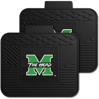 FANMATS 13221 NCAA Marshall Thundering Herd Back Row Utility Car Mats - 2 Piece Set, 14in. x 17in., All Weather Protection, Universal Fit, Deep Resevoir Design, Molded Team Logo