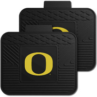 FANMATS 12295 NCAA Oregon Ducks Back Row Utility Car Mats - 2 Piece Set, 14in. x 17in., All Weather Protection, Universal Fit, Deep Resevoir Design, Molded Team Logo