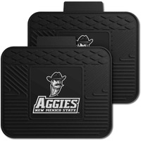 FANMATS 12263 NCAA New Mexico State Lobos Back Row Utility Car Mats - 2 Piece Set, 14in. x 17in., All Weather Protection, Universal Fit, Deep Resevoir Design, Molded Team Logo