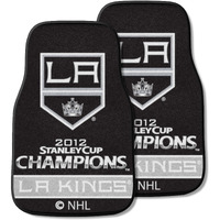 FANMATS 12668 Los Angeles Kings 2012 NHL Stanley Cup Champions Front Carpet Car Mat Set - 2 Pieces