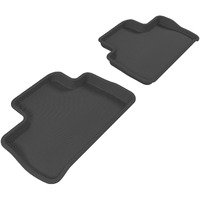 3D MAXpider Second Row Custom Fit All-Weather Floor Mat for Select Land Rover LR2 Models - Kagu Rubber (Black)