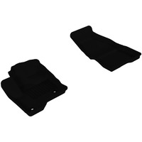 3D MAXpider - L1FR02111509 Front Row Custom Fit All-Weather Floor Mat for Select Ford Flex Models - Kagu Rubber (Black)