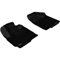 3D MAXpider Custom Fit Kagu Floor Mat (Black) Compatible with Kia Soul 2010-2013 - Front Row