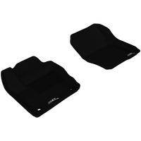 3D MAXpider - L1FR02911509 Front Row Custom Fit All-Weather Floor Mat for Select Ford Focus Models - Kagu Rubber (Black)