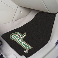 FANMATS 5430 Charlotte 49ers Front 2-Piece Team Logo Carpet Car Mat Set, Front Row Automotive Floor Mats, Non-Slip Backing, Team Colors