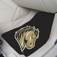 FANMATS 13700 Southwest Minnesota State Mustangs Front 2-Piece Team Logo Carpet Car Mat Set, Front Row Automotive Floor Mats, Non-Slip Backing, Team Colors