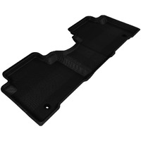 3D MAXpider Custom Fit Kagu Floor Mat (Black) for 2013-2018 Hyundai Santa FE Sport - 2ND Row