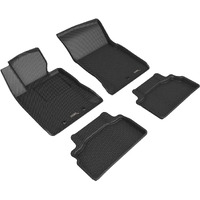 3D MAXpider Custom Fit KAGU Floor Mat (BLACK) Compatible with HYUNDAI GENESIS COUPE 2012-2016 - Full Set