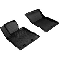 3D MAXpider Front Row Custom Fit All-Weather Floor Mat for Select Hyundai Genesis Models - Kagu Rubber (Black)