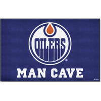 FANMATS 14432 Edmonton Oilers Man Cave Tailgater Rug - 5ft. x 6ft. Sports Fan Area Rug, Home Decor Rug and Tailgating Mat