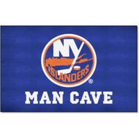 FANMATS 14460 New York Islanders Man Cave Tailgater Rug - 5ft. x 6ft. Sports Fan Area Rug, Home Decor Rug and Tailgating Mat