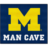 FANMATS 14670 Michigan Wolverines Man Cave Tailgater Rug - 5ft. x 6ft. Sports Fan Area Rug, Home Decor Rug and Tailgating Mat