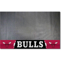 FANMATS 14199 Chicago Bulls Vinyl Grill Mat - 26in. x 42in. - Deck Patio Protective Mat | Oil, flame, and UV resistant