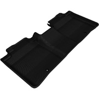 3D MAXpider Second Row Custom Fit All-Weather Floor Mat for Select Lexus ES/ ES Hybrid Models - Kagu Rubber (Black)