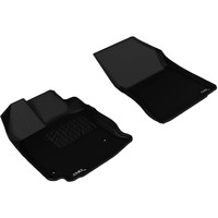 3D MAXpider Front Row Custom Fit All-Weather Floor Mat for Select Toyota Venza Models - Kagu Rubber (Black)