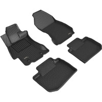 3D MAXpider - L1SB00801509 All-Weather Floor Mats for Subaru Impreza 2012-2016 / XV Crosstrek 2013-2015 / Crosstrek 2016-2017 Custom Fit Car Floor Liners, Kagu Series (1st & 2nd Row, Black)