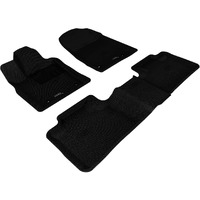 3D MAXpider Custom Fit Kagu Floor Mat (Black) Compatible with Jeep Grand Cherokee (WK) 2013-2022 (2 Posts in Passenger's Side) - Full Set