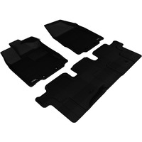 3D MAXpider Custom Fit Kagu Floor Mat (Black) Compatible with Nissan Pathfinder 2013-2020 - First & Second Row