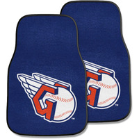 FANMATS 16913 MLB Cleveland Indians Carpet Car Mat Set, 2 Piece