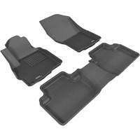 3D MAXpider Custom Fit Kagu Floor Mat (Black) Compatible with Mitsubishi Outlander 2011-2020 - Full Set