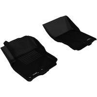 3D MAXpider Custom Fit Kagu Floor Mat (Black) Compatible with Nissan Frontier Crew/ King Cab 2005-2019 - Front Row