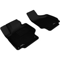 3D MAXpider All-Weather Floor Mats for Audi TT/TTS 2008-2015 Custom Fit Car Floor Liners, Kagu Series (1st Row, Black) (L1AD02911509)