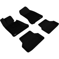 3D MAXpider - L1BM05001509 Complete Set Custom Fit All-Weather Floor Mat for Select BMW 5 Series (E60) Models - Kagu Rubber (Black)