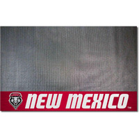 FANMATS 18282 New Mexico Lobos Vinyl Grill Mat - 26in. x 42in. - Deck Patio Protective Mat | Oil, flame, and UV resistant