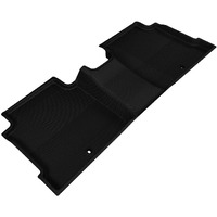 3D MAXpider L1HY05121509 Second Row Custom Fit Floor Mat for Select Hyundai Sonata Models - Kagu Rubber (Black)