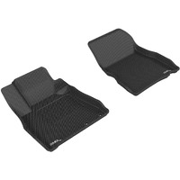 3D MAXpider Custom Fit Kagu Floor Mat (Black) for 2014-2019 Nissan Versa Note - 1ST Row