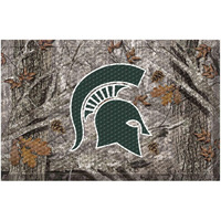 FANMATS 19193 Michigan State Spartans Rubber Scraper Door Mat, Camo Color