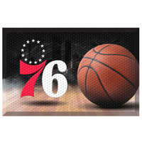 FANMATS 19108 Philadelphia 76ers Rubber Scraper Door Mat