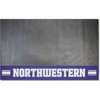 FANMATS 21660 Northwestern Wildcats Vinyl Grill Mat - 26in. x 42in. - Deck Patio Protective Mat | Oil, flame, and UV resistant