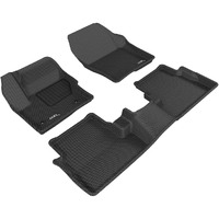 3D MAXpider Complete Set Custom Fit All-Weather Floor Mat for Select Lincoln MKC Models - Kagu Rubber (Black)