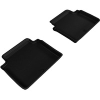 3D MAXpider - L1HY05021509 All-Weather Floor Mats for Genesis G80 2017-2020 / Hyundai Genesis Sedan 2015-2016 Custom Fit Car Floor Liners, Kagu Series (2nd Row, Black)