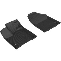 3D MAXpider Custom Fit Kagu Floor Mat (Black) Compatible with Honda Ridgeline 2017-2025 - Front Row