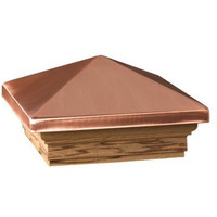 Deckorators 3 in. H x 4 in. W Copper Wood Post Cap