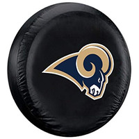 Fremont Die NFL Los Angeles Rams No Tire Coverlarge Tire Cover, Black, Large