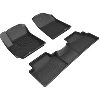 3D MAXpider Custom Fit Kagu Floor Mat (Black) Compatible with Kia Soul 2020-2025 - Full Set