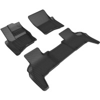 3D MAXpider 1st & 2nd Row for 2020-2021 Defender 110 KAUG Black Custom Fit All-Weather Floor Mats