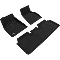 3D MAXpider All-Weather Carpeted Floor Mats Custom Fit for 2015-2019 Tesla Model S Car Floor Liners Elegant Series (1ST & 2ND Row)