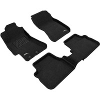 3D MAXpider Custom Fit Elegant Floor Mat (Black) for 2008-2014 Subaru Impreza/Impreza WRX - 1ST Row 2ND Row