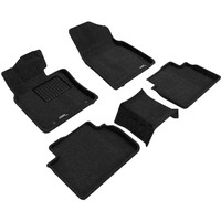 3D MAXpider Custom Fit Elegant Floor Mat (Black) for 2018-2021 Toyota Camry - 1ST Row 2ND Row