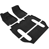 3D MAXpider Custom Fit Elegant Floor Mat (Black) for 2016-2021 Tesla Model X 6-SEAT - 1ST Row 2ND Row 3RD Row