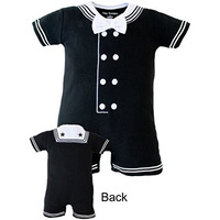 Trooper Clothing Black Cracker Jack Creeper, Black/White, 0/3 Months 722:722 0-3