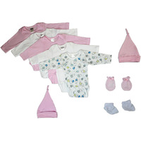 Bambini Newborn Baby Girl 9 Pc Layette Set