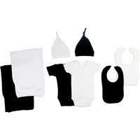 Black and White 8 Piece Layette Set